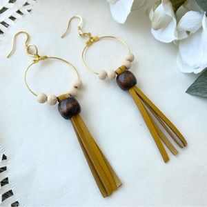 Handcrafted Deerskin Leather Hoop Earrings